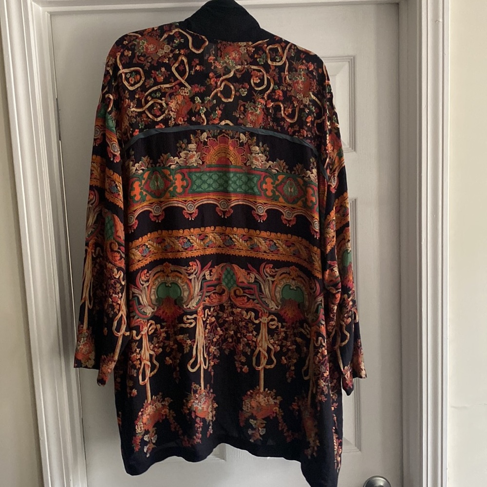 A.K.F. | Vintage Abstract Print Open Front Cardig… - image 6